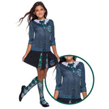 slytherin costume top girls, printed top to look like cardigan, shirt and tie.