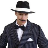 Black costume moustache with adhesive tape