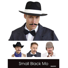 Small black moustache costume accessory