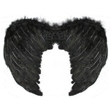Small Black Feather Wings – 45 x 34 cm costume wings for Halloween, angels, or fairies.
