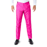 Bright pink suit pants with pockets