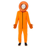 South park kenny mens costume, fleece jumpsuit with attached mittens and mask.