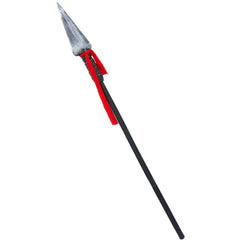 Spartan-style extendable spear prop designed for easy assembly with click-together sections. Ideal for historical or warrior-themed costumes and theatrical performances.