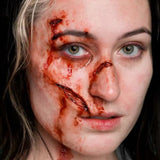 Split Skin 3D FX Transfer by Tinsley Transfers. Latex-free torn skin Halloween wound prosthetic.