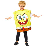 Spongebob childs costume, foam bonded top with attached white sleeves.