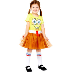 SpongeBob Girls Costume, tutu dress with face on chest.