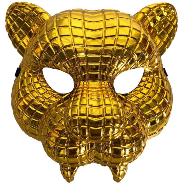 Squid game vip mask for leopard, sold gold in colour.