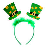 St Patricks Day shamrock headband green costume accessory