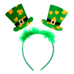St Patricks Day shamrock headband green costume accessory