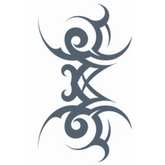 Tinsley FX Temp Tattoo - Stamped in a swirl tribal theme.