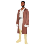 Adult model wearing the Star Wars Adult Jedi Robe costume from the front