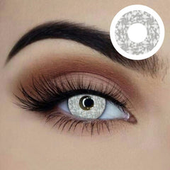Starry Eyed Contact Lenses - Diamonds, silver dappled look. 