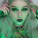 Gemstone green contact lenses – soft yearly cosmetic lenses by Starry Eyed.