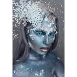 True Sapphire contact lenses – bright blue with black rim for cosplay or daily wear or fashion shots.