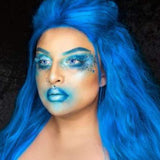 Starry Eyed Yearly Contact Lenses - Sub-Human, blue with black outer edge.