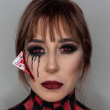 Starry Eyed Yearly Contact Lenses - Tokyo Ghoul, red with black outer rim.