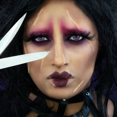 Starry Eyed Yearly Contact Lenses - Ultra Violet, reusable for 12 months.