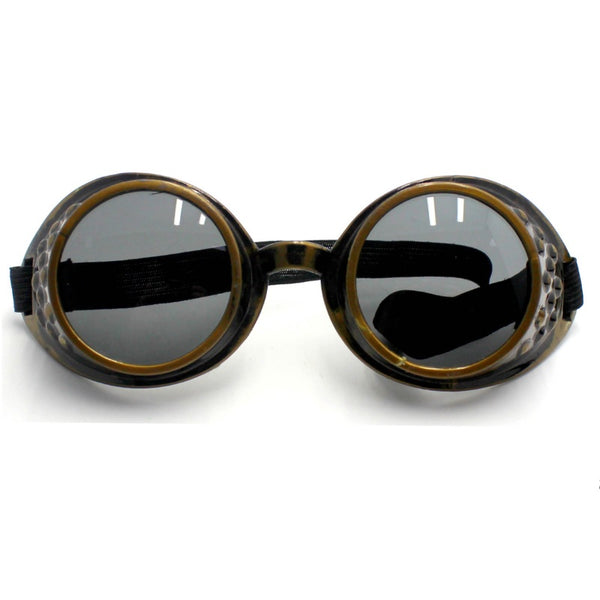 steam punk party glasses, tinted lenses, adjustable strap.