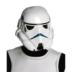 Stormtrooper Classic Costume Top & Mask – Adult Star Wars outfit with printed long sleeve top featuring screen-accurate detail and moulded face mask with painted features, mesh eye covers, and elastic strap; pants not included.