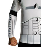 Stormtrooper Classic Costume – close-up of printed top and sleeve showcasing detailed screen-accurate armour design for a true-to-character appearance.