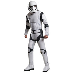 Adult deluxe Stormtrooper costume with padded jumpsuit and moulded mask