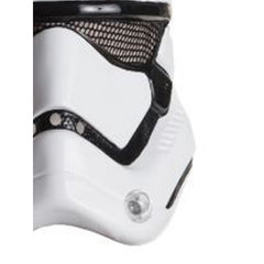 Adult-sized Stormtrooper half mask featuring the iconic white and black helmet design from Star Wars, made for easy wear and costume comfort.