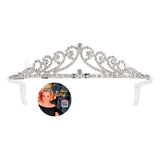 Silver tiara with combs attached