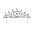 Silver Tiara Clear Stones Headpiece