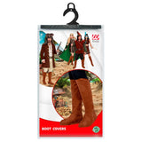 Packaging for suede look brown boot tops