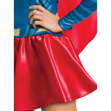 Close up of Supergirl red metallic skirt