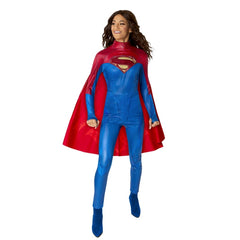 Supergirl 2023 adult costume with cape and digitally printed jumpsuit
