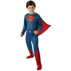 Child wearing an officially licensed Superman Classic costume with cape