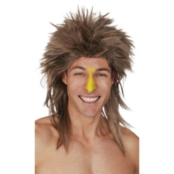 Surfer Blonde Mullet Wig in dirty blonde with spiky layers