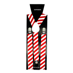 Suspender Christmas Stripe, candy cane design, adjustable.