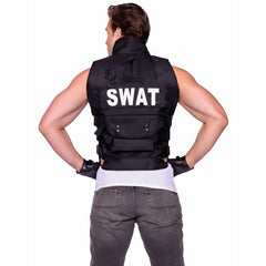 SWAT Commander - Hire, vest with labels back and front, adjustable at the sides. Hire includes vest, cap and knee pads.