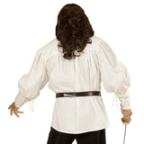 Swordsman medieval shirt has a lot of fullness in back and sleeves