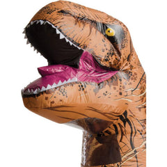 Teen inflatable T-Rex costume with claws and viewing panel from Jurassic World
