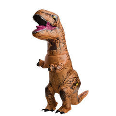 Teen inflatable T-Rex costume with claws and viewing panel from Jurassic World