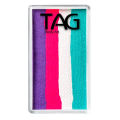 TAG 1 Stroke Split Cake Unicorn Magenta 30g face paint with pearl shades for rainbow and unicorn designs