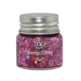 TAG pink chunky glitter gel 20g for face and body