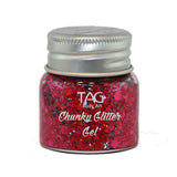 Tag plum chunky glitter gel 20g for face and body