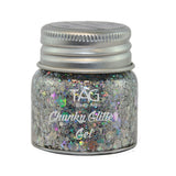 TAG silver chunky glitter gel 20g for face and body