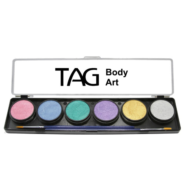 TAG pearl face and body paint palette with metallic shimmer colours