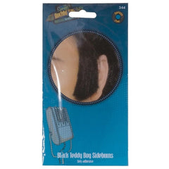 Black Teddy Boy sideburns costume accessory