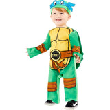 Teenage mutant ninja turtles baby costume, jumpsuit and hat with 4 masks.