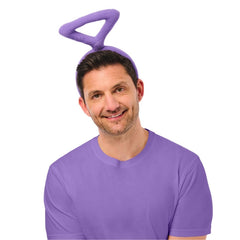 Official Teletubbies Tinky Winky Headband for adults featuring the character's signature triangular antenna design
