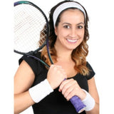 White Terry Towelling Tennis Sweatbands Set – Headband and Wristbands – Dr Toms