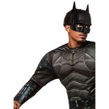 Superhero moulded plastic mask and digitally printed chest and fibre filled muscles