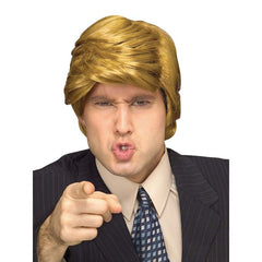 The Billionaire Wig, golden yellow in color with side fringe.