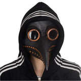 The black plague mask is ideal for wearing a hooded cape over the top.